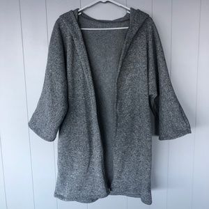 HAND MADE heather grey fleece jacket/cardigan